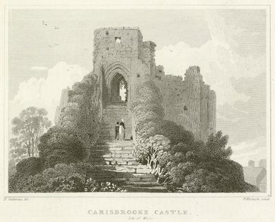 Carisbrooke Castle, Isle of Wight (gravering) af English School
