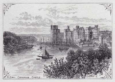 Carnarvon Castle (gravering) af English School