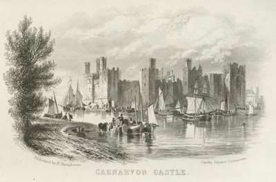 Carnarvon Castle, North Wales af English School