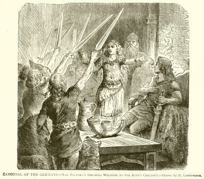 Gelage der Deutschen – Die Balthen trinken auf das Wohl der Königskinder von English School