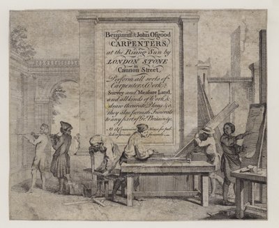 Zimmerleute, Benjamin und John Osgood, Visitenkarte von English School