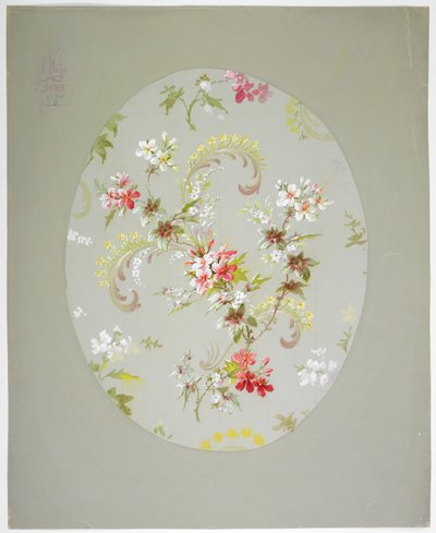 Tæppedesign (wc på papir) af English School