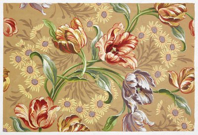 Tæppedesign (wc på papir) af English School