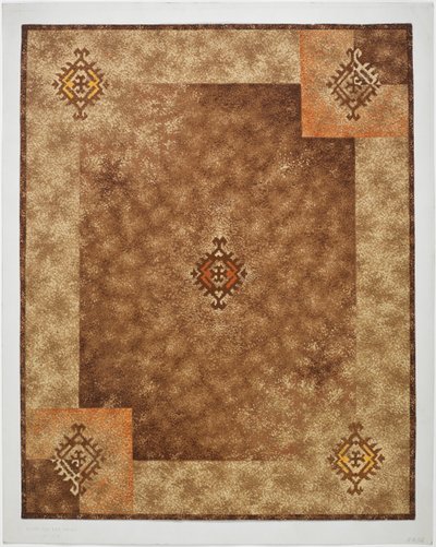 Tæppedesign (wc på papir) af English School