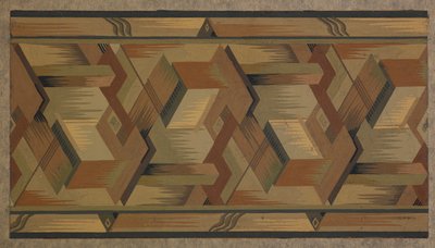 Tæppedesign (wc på papir) af English School