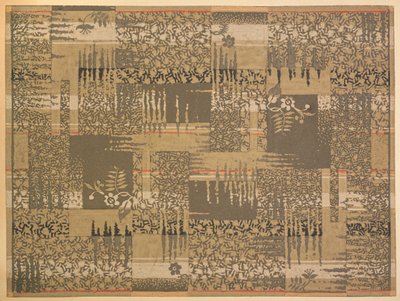 Tæppedesign (wc på papir) af English School