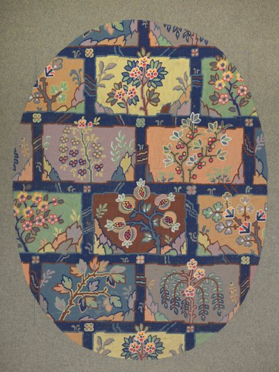 Tæppedesign (wc på papir) af English School