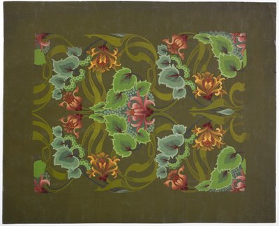 Tæppedesign (wc på papir) af English School