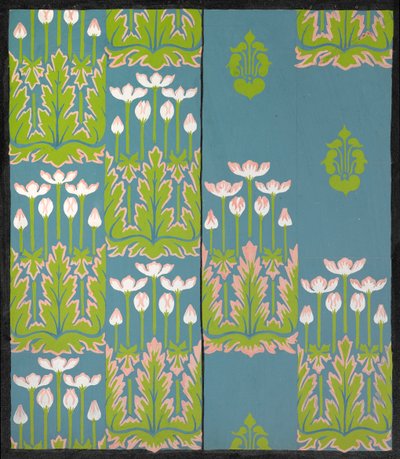 Tæppedesign (wc på papir) af English School