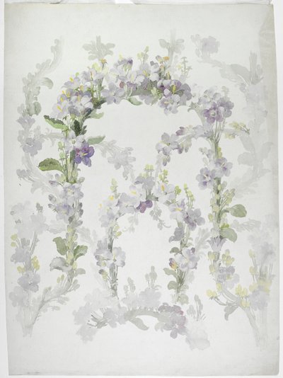 Tæppedesign (wc på papir) af English School