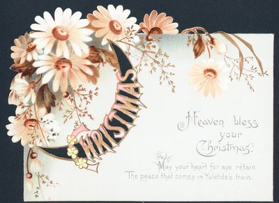 Cascading blomster, julekort af English School