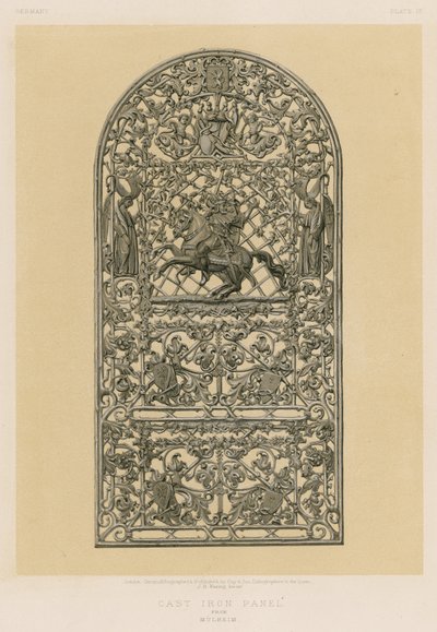 Støbejernspanel fra Mulheim af English School