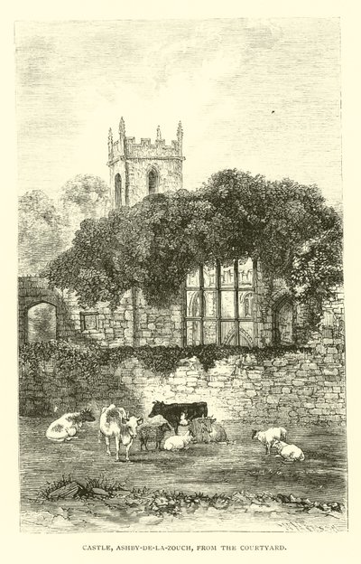 Slot, Ashby-de-la-Zouch, fra gården af English School