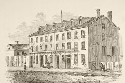 Castle Thunder, Richmond, Virginia (litho) af English School