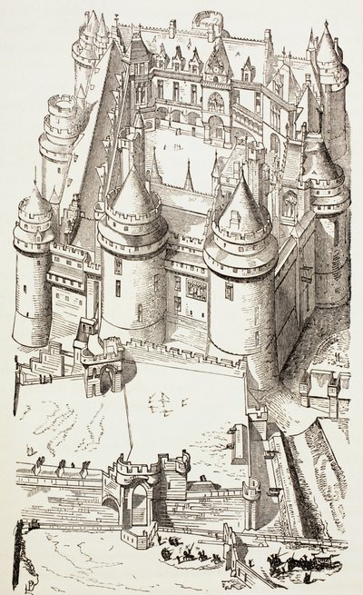 Castle of Pierrefonds, Frankrig, ca. 1880 af English School