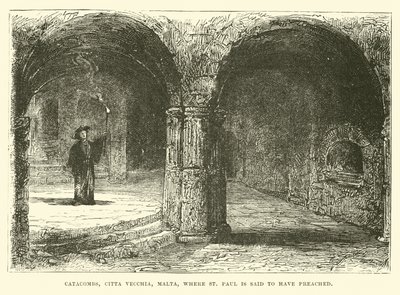 Katakomberne, Citta Vecchia, Malta, hvor St. Paul siges at have prædiket af English School