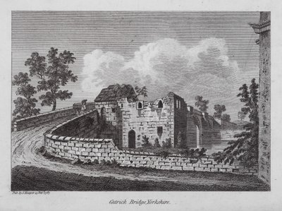 Catrick Bridge, Yorkshire (gravering) af English School
