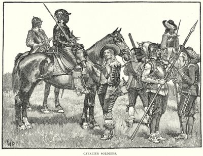 Kavalerisoldater (gravering) af English School