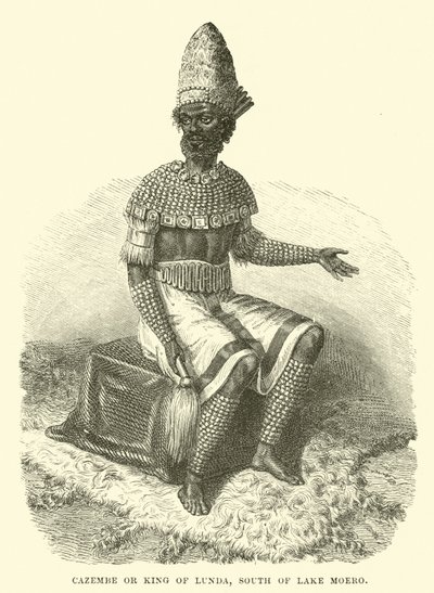 Cazembe or King of Lunda, South of Lake Moero  af English School