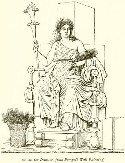 Ceres (eller Demeter, fra Pompeji vægmaleri) af English School