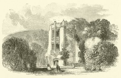 Cerne Abbey (gravering) af English School