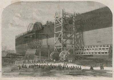 Kædetromler og kontroludstyr brugt ved forsøget på affyring af Leviathan af English School