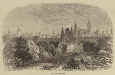 Chalons-sur-Marne (gravering) af English School