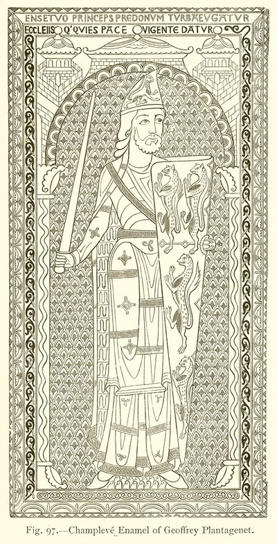 Champleve Emalje af Geoffrey Plantagenet af English School