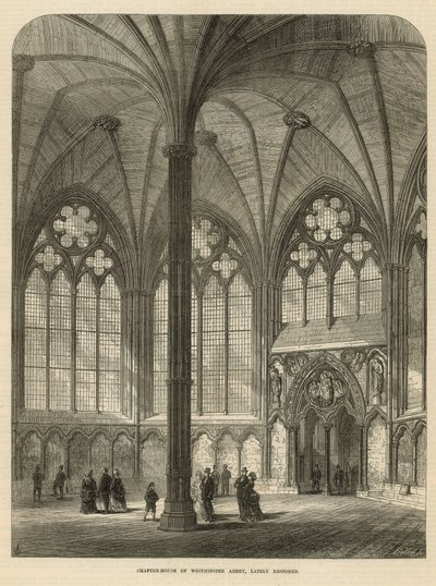 Chapter House of Westminster Abbey af English School