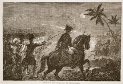 Angriff der Highlander auf Seringapatam, Illustration aus Cassells Illustrierter Geschichte Indiens von James Grant, veröffentlicht 1879 von English School