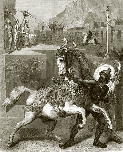 Nineves vognheste af English School