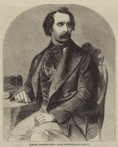 Charles Dickens (gravering) af English School