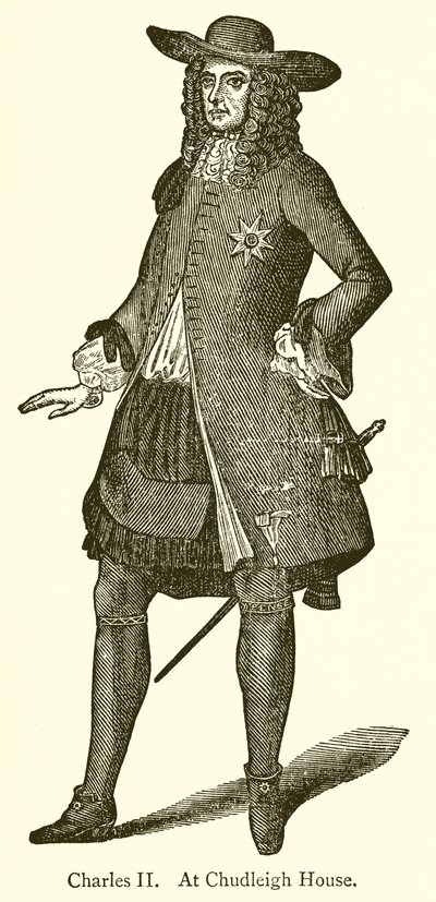 Karl II. I Chudleigh House af English School