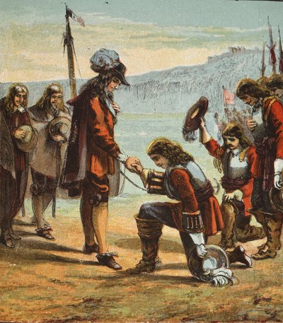 Charles II og general Monk, udgivet. 1890 af English School