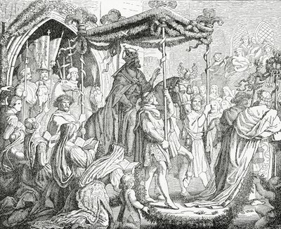 Charles IV, hellig romersk kejser, besøgte pave Urban V i Avignon i 1365, 1882 af English School