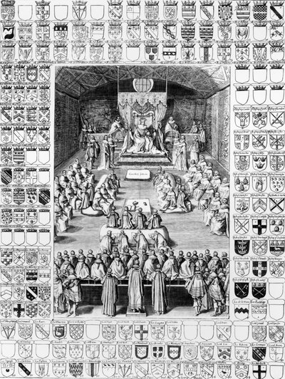 Charles I (1600-49) i Overhuset af English School