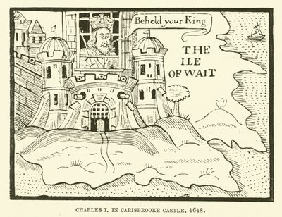 Charles I, i Carisbrooke Castle af English School