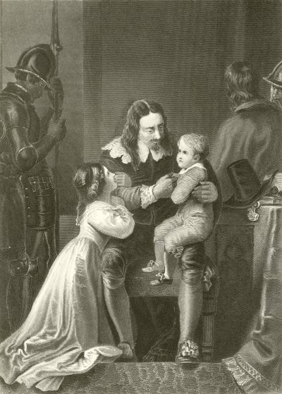 Charles I tager afsked med sine børn af English School