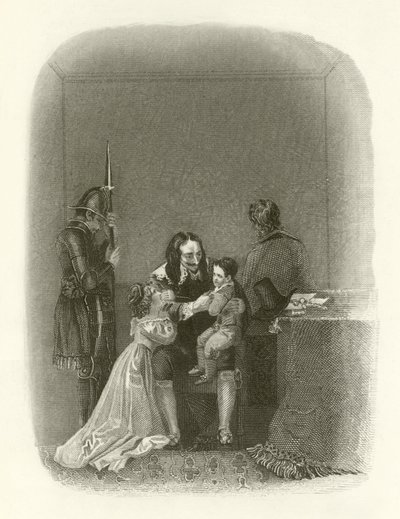 Charles I tager afsked med sine børn af English School