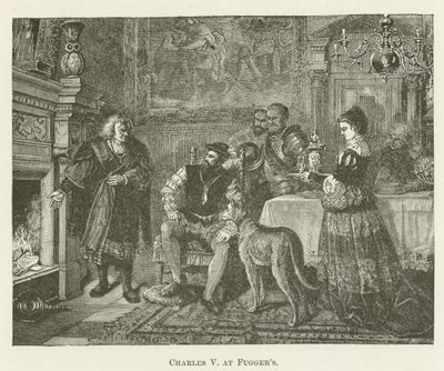 Charles V ved Fuggers af English School