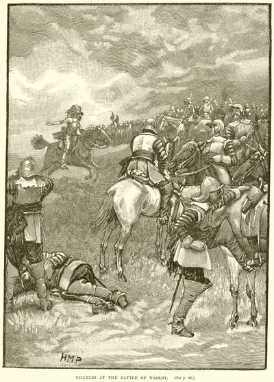 Charles i slaget ved Naseby af English School