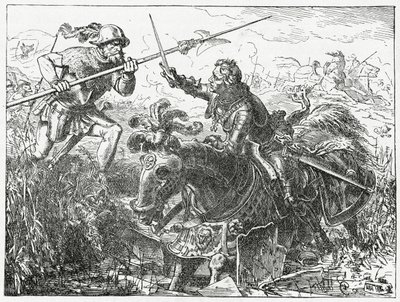 Karl den Dristige, hertug af Bourgogne, i slaget ved Nancy, 5. januar, 1477, 1882 af English School