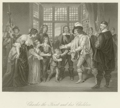 Karl den Første med sine børn af English School
