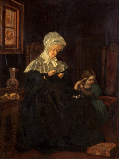 Charlotte Sargent med sit barnebarn Mary af English School