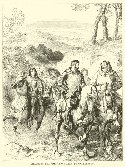 Chaucers pilgrimme rejser til Canterbury af English School