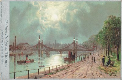 Chelsea Bridge ved Themsen af English School