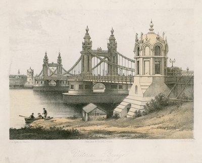 Chelsea Suspension Bridge af English School