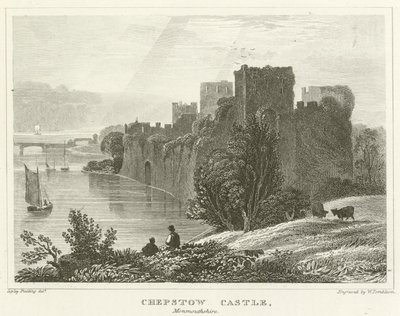 Chepstow Castle, Monmouthshire (gravering) af English School