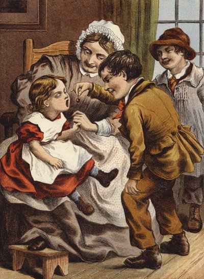 Cherry Ripe (farvelitografi) af English School