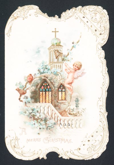Cherub Ringing Kirkeklokke, Julekort af English School